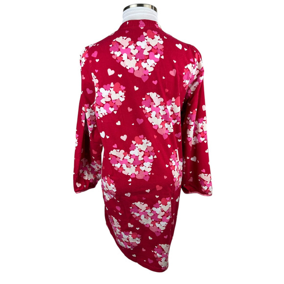 Nick & Nora Hearts Flannel Cotton Nightgown Love Valentine Red Pink XXL *Flawed - Picture 7 of 16